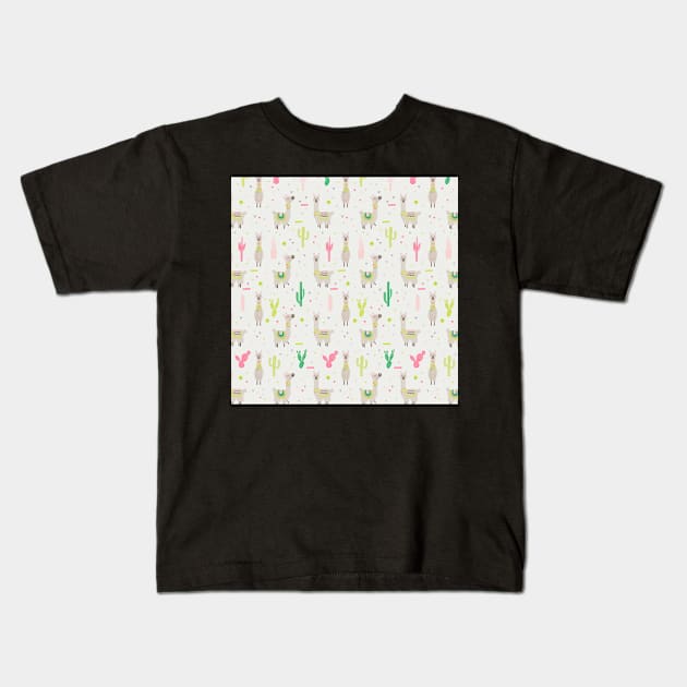 Llama Kids T-Shirt by melomania